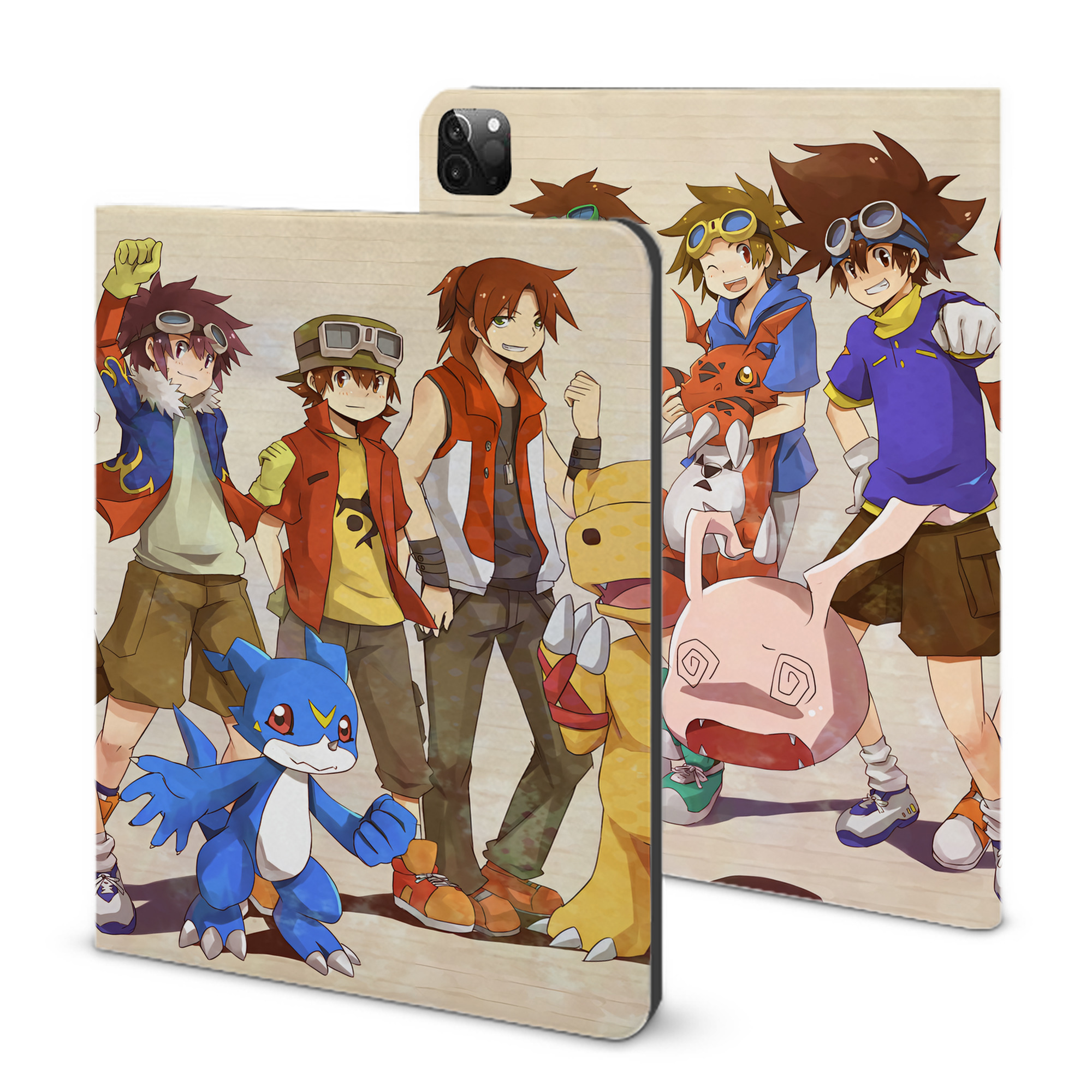 （画像用） Digimon デジタルモンスター/デジモン IPadケース ペンホルダー付き ブックスタイルデザイン
